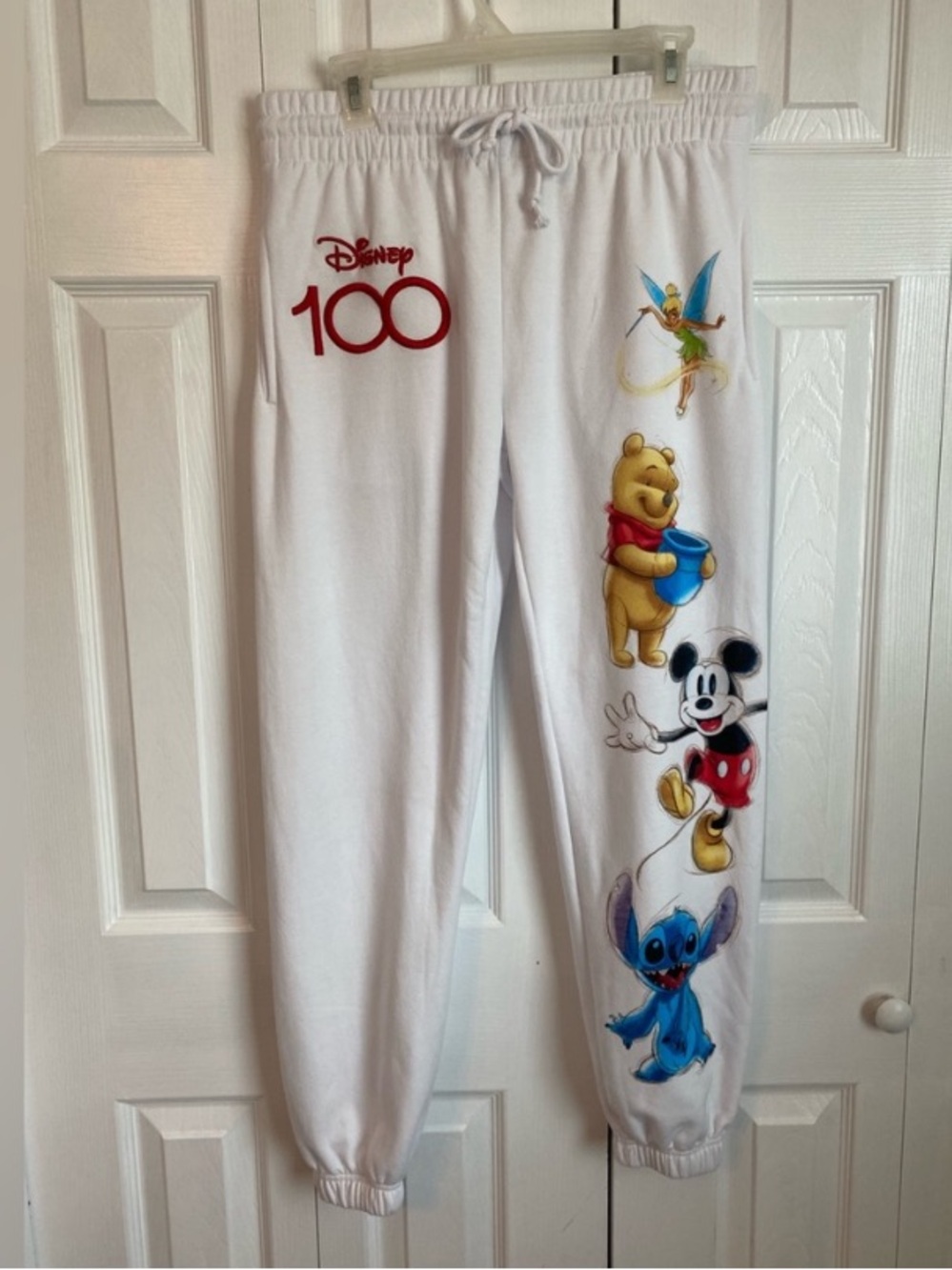 Disney's 100 year celebration character sweatpants size large
(10-13)